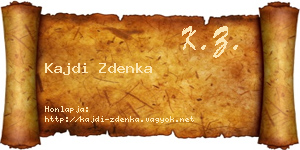 Kajdi Zdenka névjegykártya